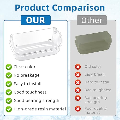 Miniatura 6 de Fetechmate - Contenedor de puerta de refrigerador duradero 240356402 apto para refrigerador Frigi-daire Ken-more Cro-sley de Fetechmate Replace