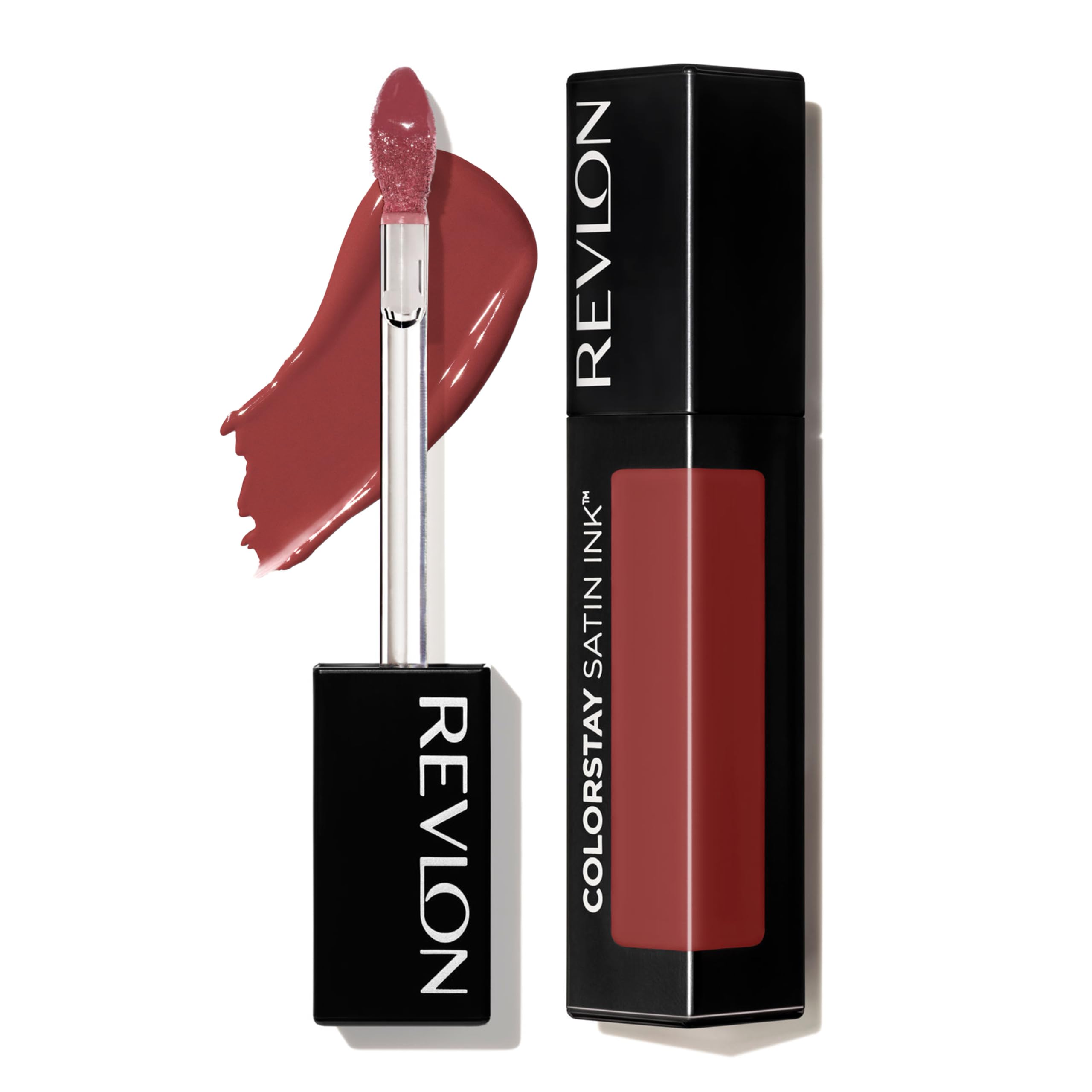 REVLON Liquid Lipstick, Lip Makeup, ColorStay Satin Ink, Longwear Rich Lip Colors, Formulated with Black Currant Seed Oil, 032 Lady Topaz, 0.17 Fl Oz