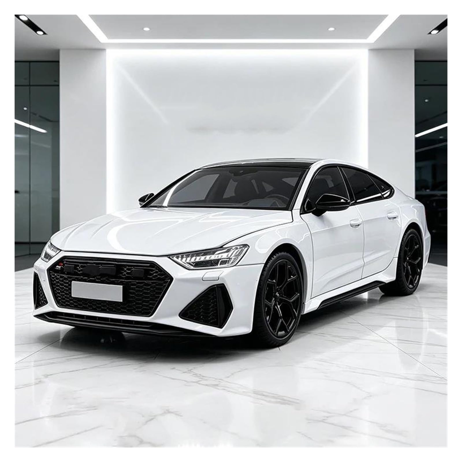 Modellino Diecast Modellismo da Collezione Auto Per AUDI RS7 Modellino Auto | 1:24 Collezione Metallo Scala Modello(bianco)