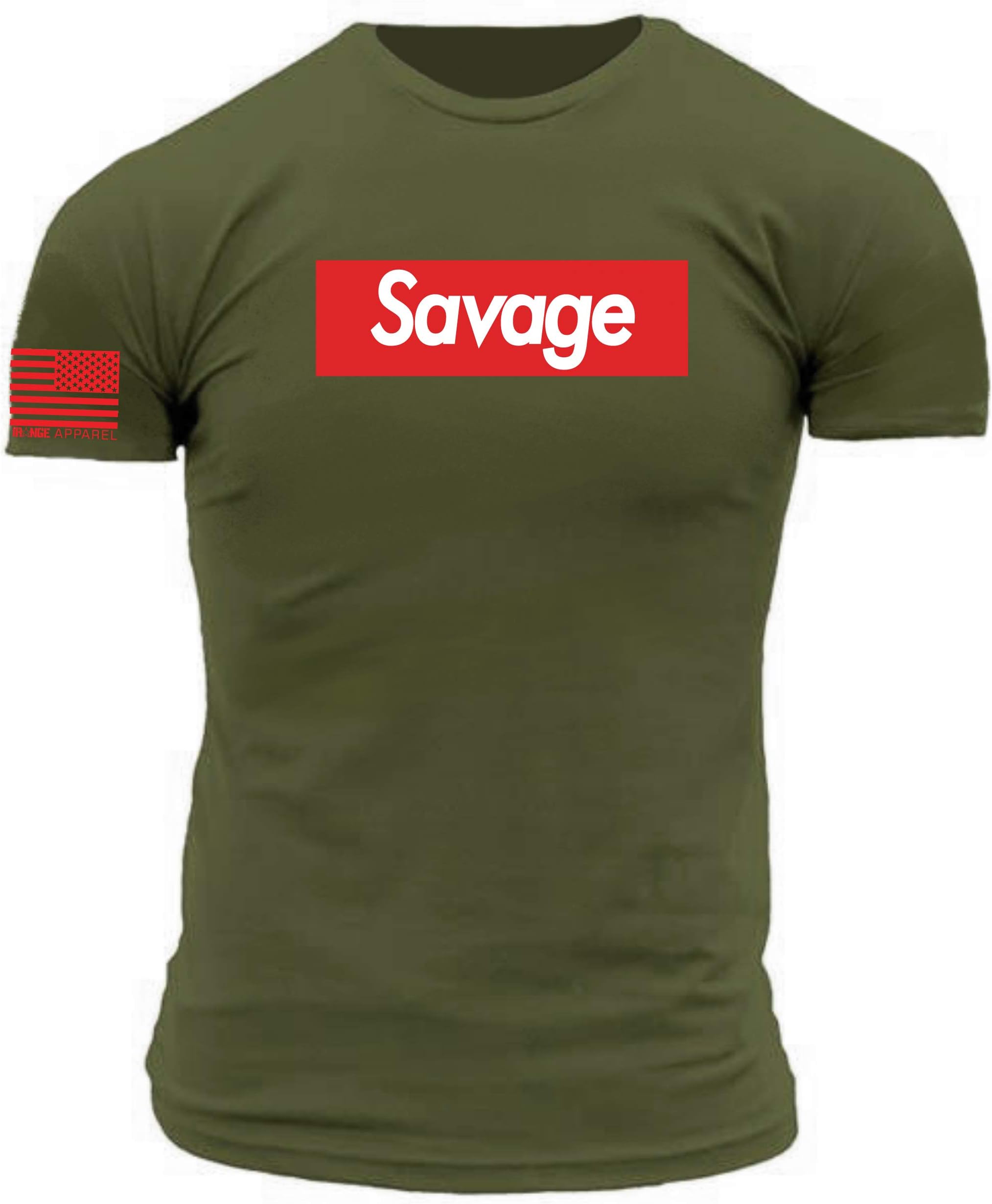 Supreme Savage Military OD Green Premium Athletic Fit T-Shirt