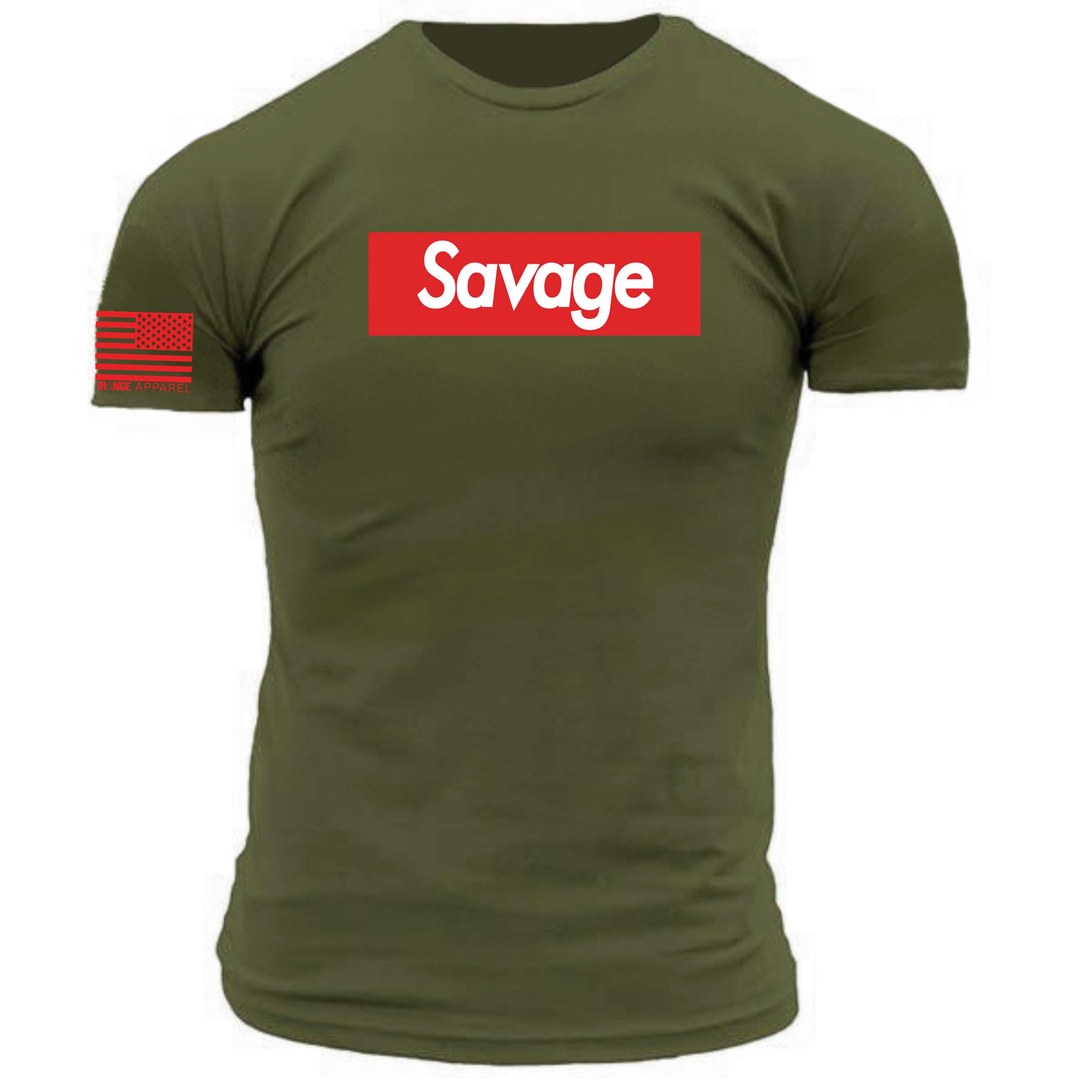 Supreme Savage Military OD Green Premium Athletic Fit T-Shirt
