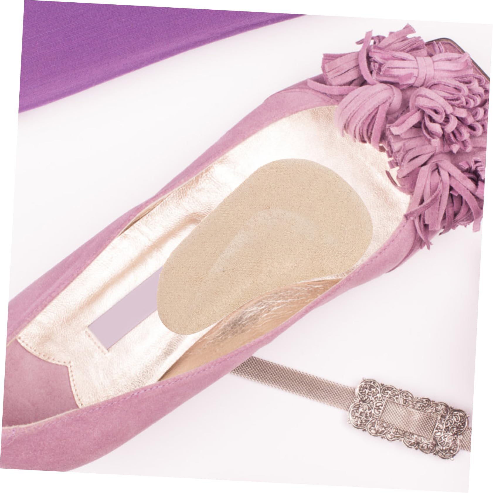 Ipetboom 8pcs Foot Correction Pad Reusable Pads High Heel Pads for Comfort Plantar Support High Foot Arch Children Arch Support Shoes Gadgets Jp Velvet