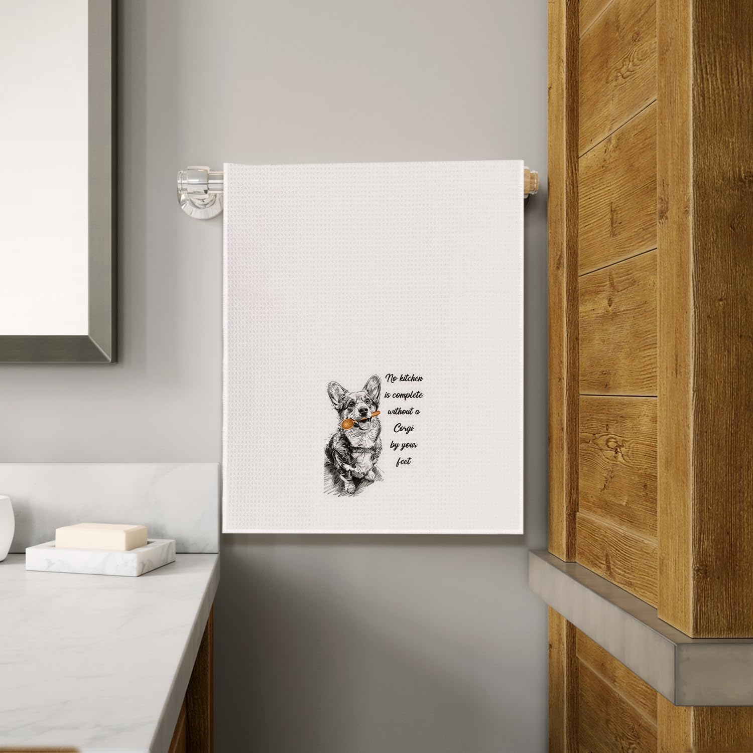 Cilri Corgi Dish Towels, Funny Hand Towels for Kitchen and Bathroom Decor, Gifts for Corgi Lovers and Women, 16 X 24 Inches - Image 4