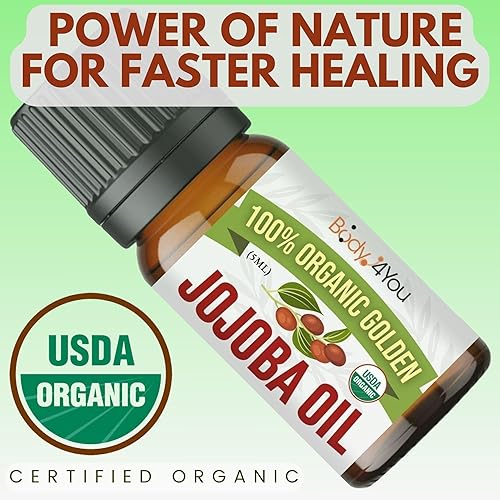 Miniatura 8 de BodyJ4You Cuidado posterior de los piercings de aceite de jojoba  Medidores de oreja estirados, tragus, nariz, tabique, labio y ombligo, hidratante