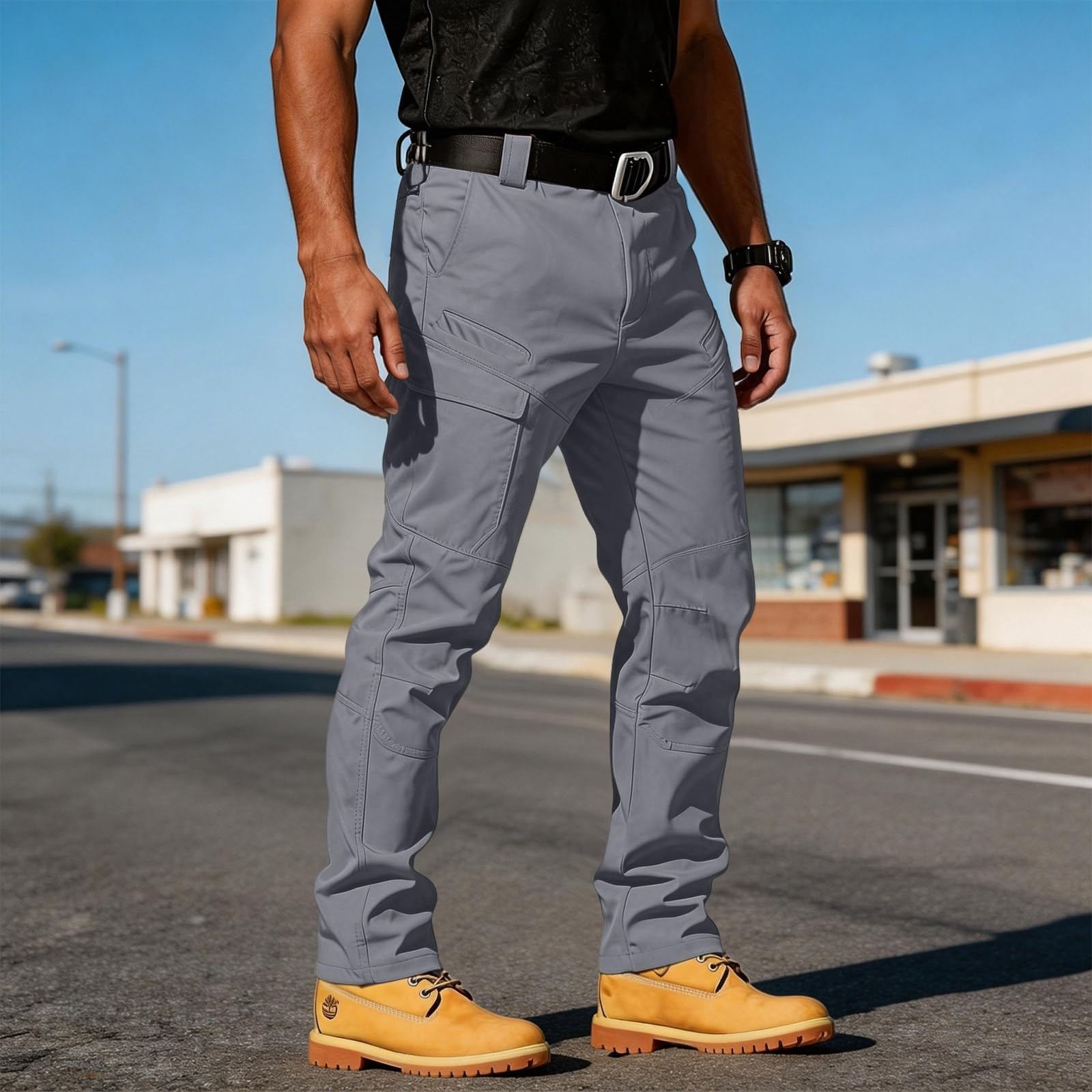 Pantalones de trabajo para hombre, pantalones de senderismo resistentes con