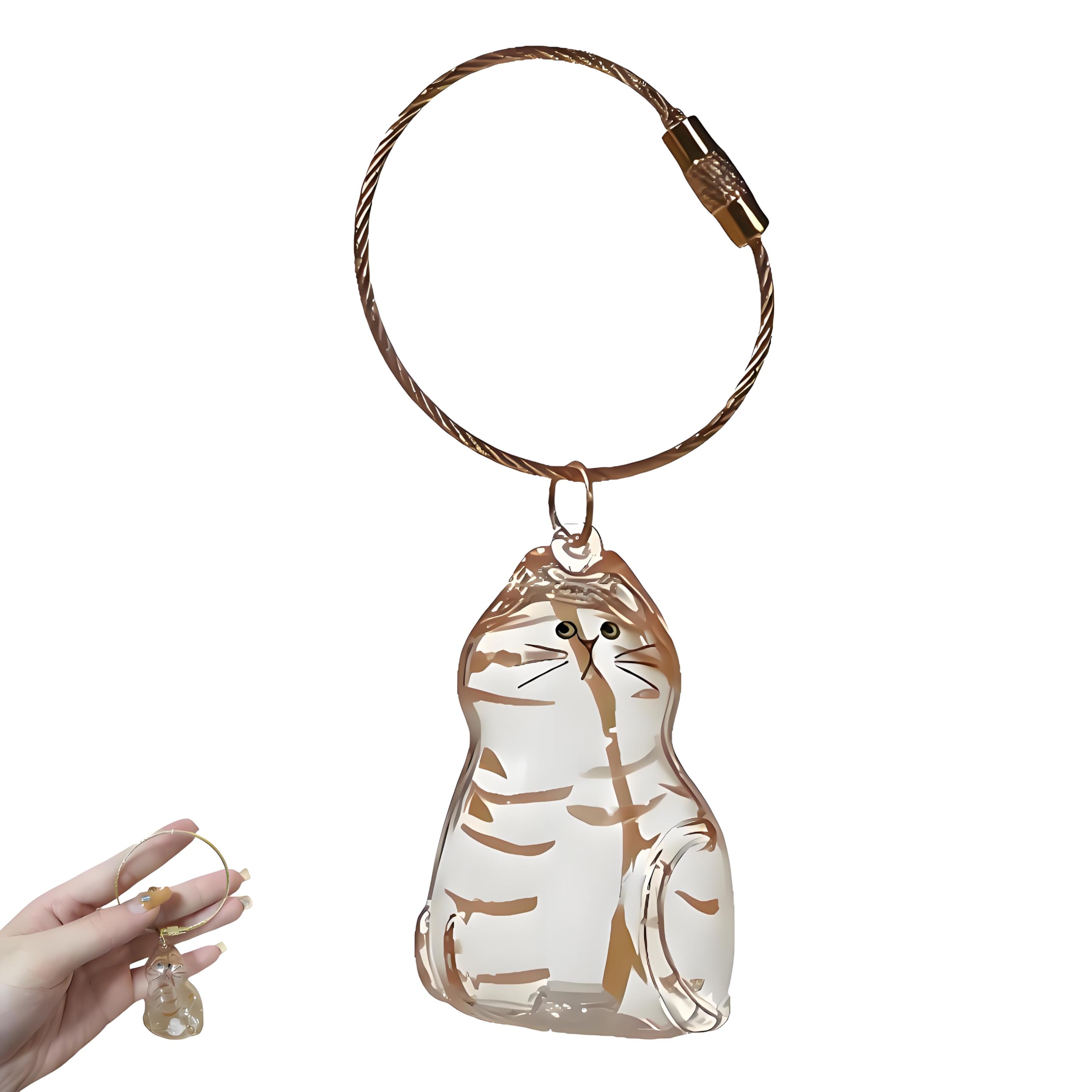 Generic Cat Fur Memorial Keychain Keepsake Capsule Hair - memorials and funerary pet | Mubboo