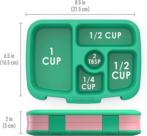 Miniatura 3 de Bentgo Kids Prints - Lonchera infantil de 5 compartimentos estilo Bento, con utensilios de plástico reutilizables (tropical)