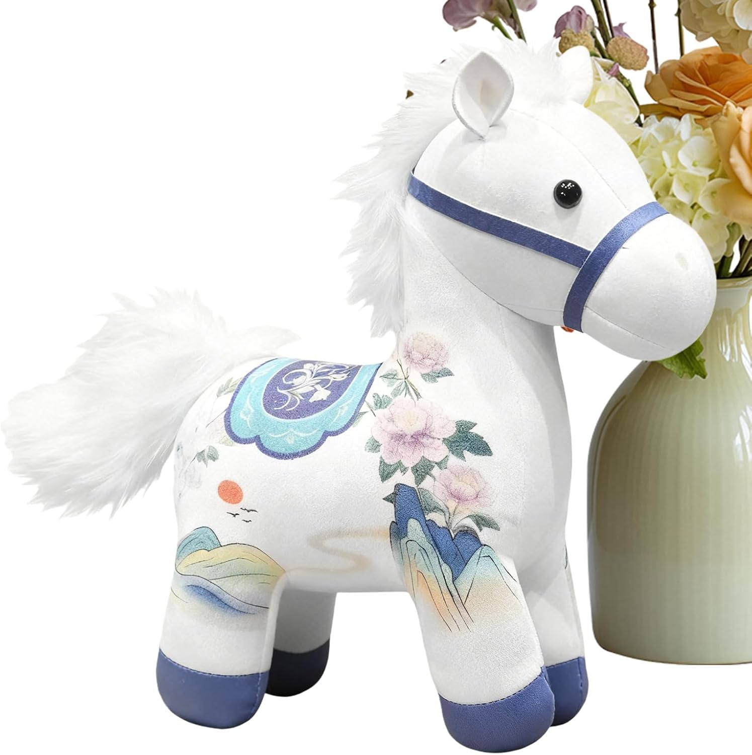 New Year Mascot Decorations -Horse Plush Toy, 2026 Year of The Horse Plush Mascot Decorations,for Car Home Office Bedroom Living Room Sofa Couch