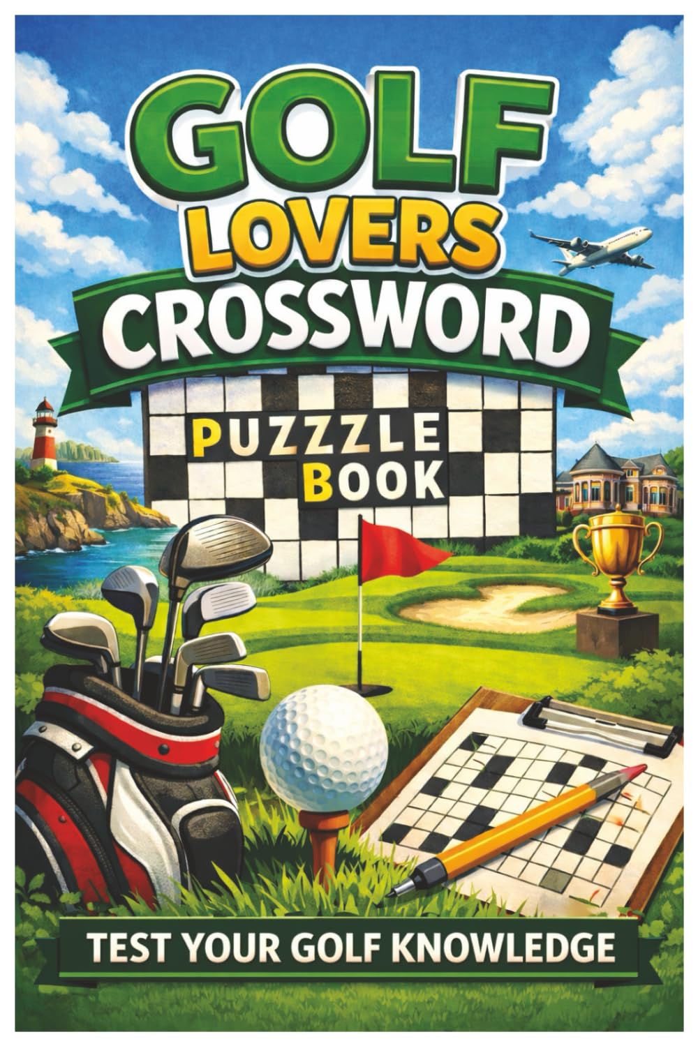 Golf Crossword Puzzles - Golf Puzzles for Adults, Golf Lovers, and Golf Fans: Easy to Hard Words. Golf Word Games
