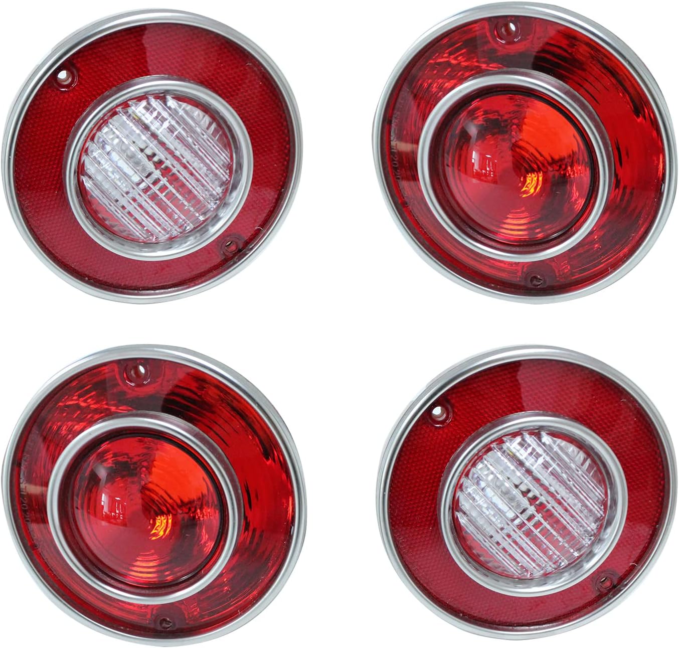 Corvette C3 Tail Light - 4PCS Red Tail Lights & Backup Lights Set Compatible With 1975-1979 Corvette C3