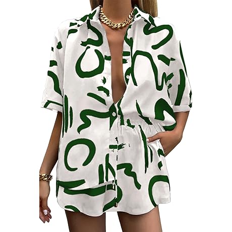 Flowy and Vibrant Summer Two-Piece Outfit Sets for Women of Taste