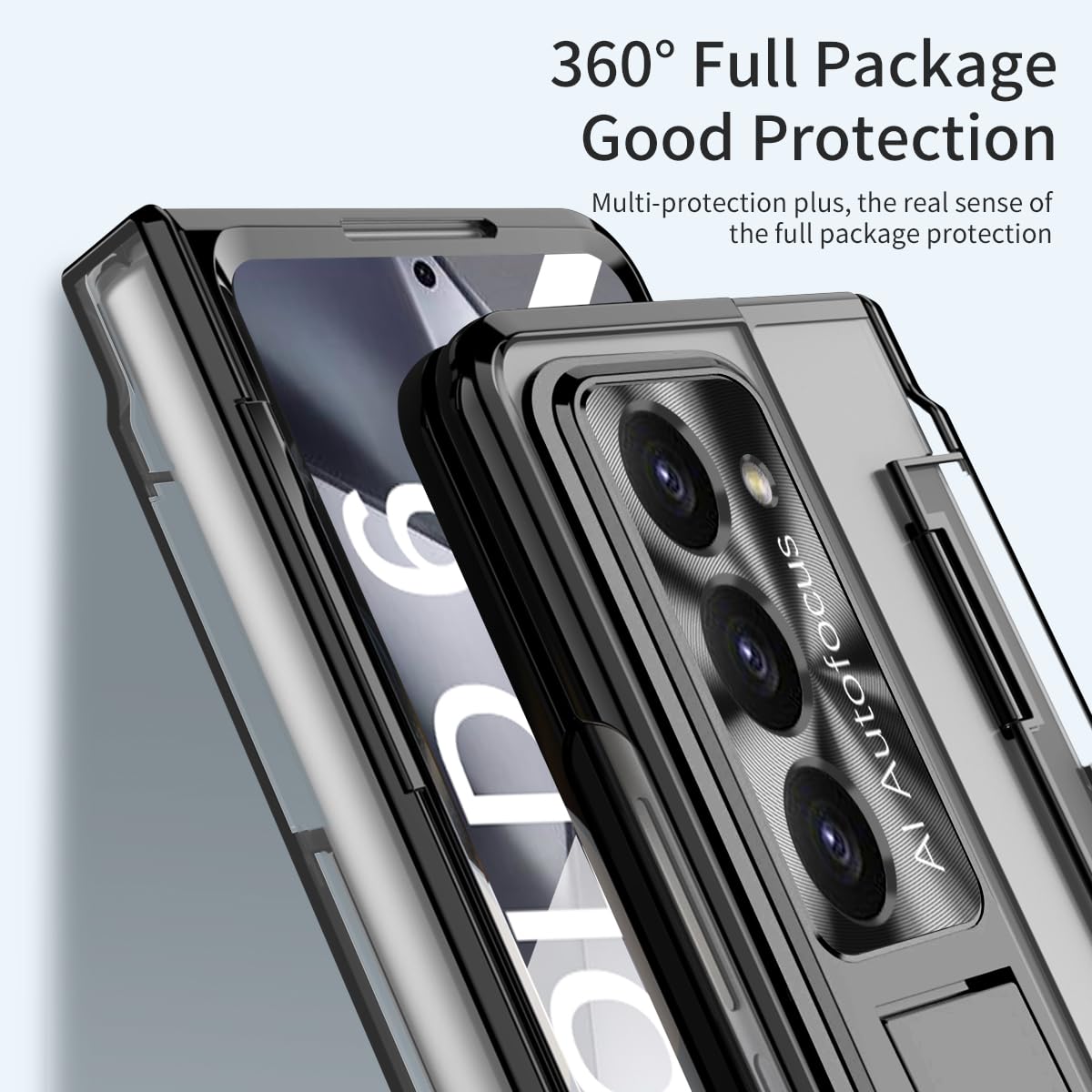 Funda para Samsung Galaxy Z Fold 6 con Protector de Pantalla, Negro
