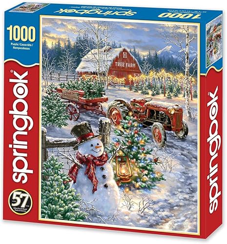 Miniatura 2 de Springbok - Granja de árboles de Navidad - Rompecabezas de 1000 piezas con una granja de árboles de Navidad iluminada para las fiestas
