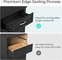 Vista 4 de LINSY HOME Cómoda de estilo granja para dormitorio, cómoda de 9 cajones con asas antiguas, cómoda de madera para guardería, sala de estar, entrada