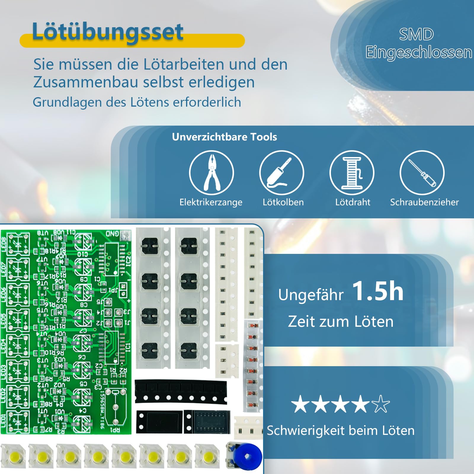Juegos Luces Led Con Control Remoto Blanca No Requiere Cable