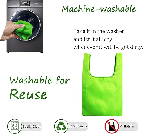 Miniatura 3 de Evohyah - Bolsas de compras reutilizables para comestibles, para cocina, bolsas reutilizables de 50 libras de tejido Ripstop, geométricas a la moda,