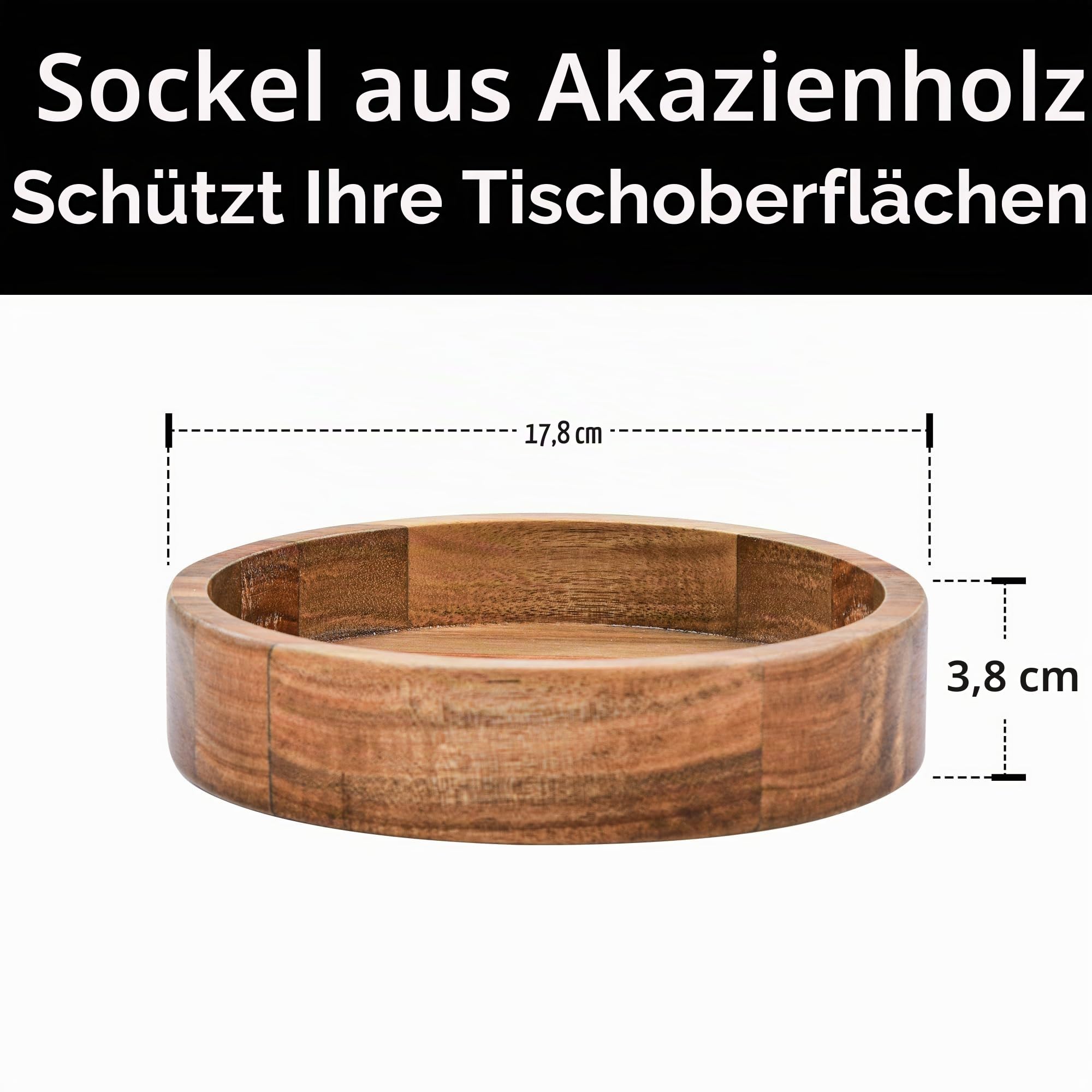 KITEISCAT Extra großes Salatschüssel-Set aus Glas – Salatschüsseln für Party mit Akazienholzboden und Salat-Servierutensilien – elegantes und praktisches Muss für die Küche