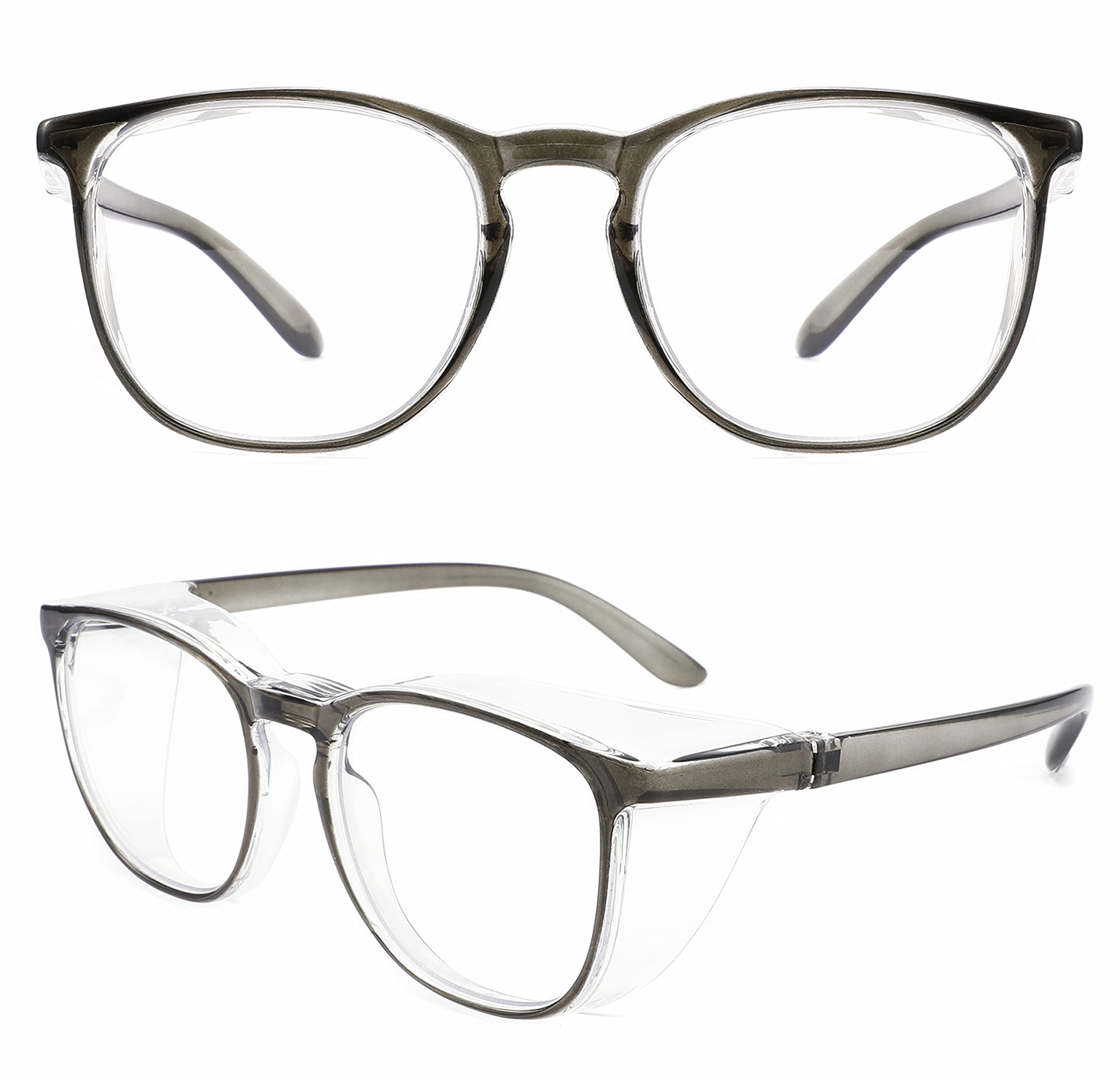 Alsenor Safety Glasses Anti Fog Goggles Protective Eyewear Blue Light Blocking Anti Dust UV Protection Glasses For Men Women (New-Grey)