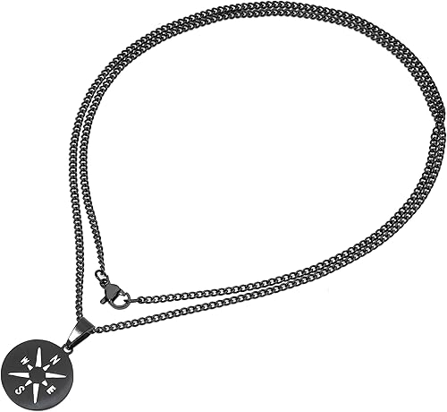 Miniatura 5 de Made by Nami Necklace for Men with or without various Pendants - Mens High-Quality Stainless Steel Necklace Chain 23" - Gold Silver Gun-Metal Black