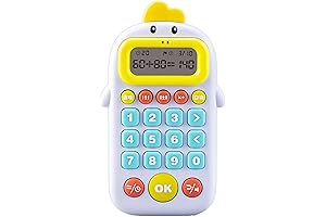 Skywin Calculator Toy for Toddlers White - Early Learning Basic Calculator Kids Travel Toys