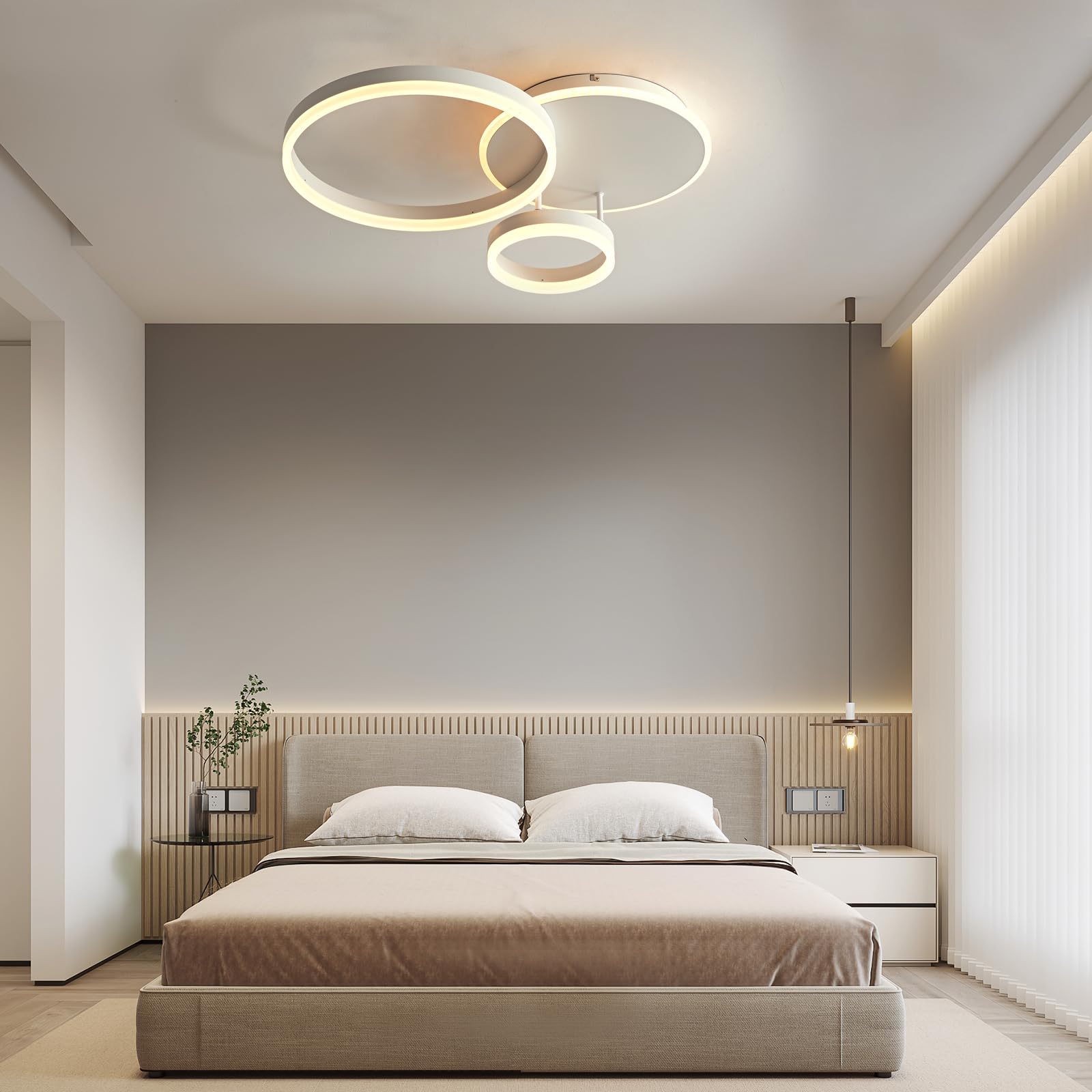 LED Deckenleuchte Dimmbar 3000K-6000K, Wohnzimmerlampe 54 W, 65*50*8cm | Deckenlampe für Wohnzimmer, Schlafzimmer, Küchen, Flure, Haustüren, Moderne LED Deckenleuchte, deckenleuchte wohnzimmer