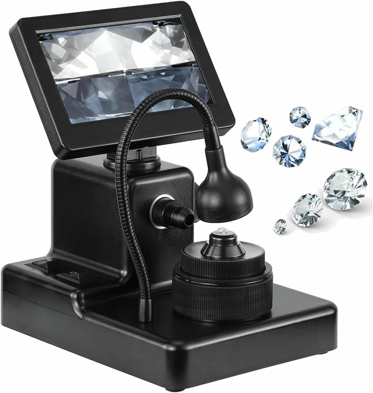 Visionneuse de ceinture de diamant numérique LCD pour l'expertise de gemmes
