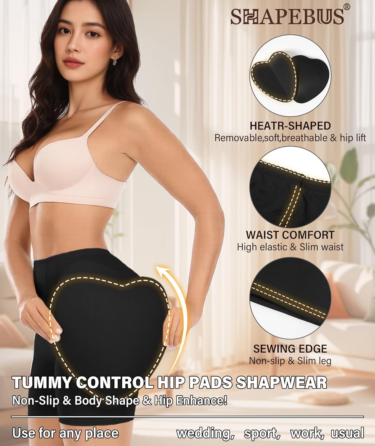 Hip Pads Tummy Control Underwear for Women Butt Lifting Panties Hip and Butt Padding Faja Body Shaper shorts - Image 5