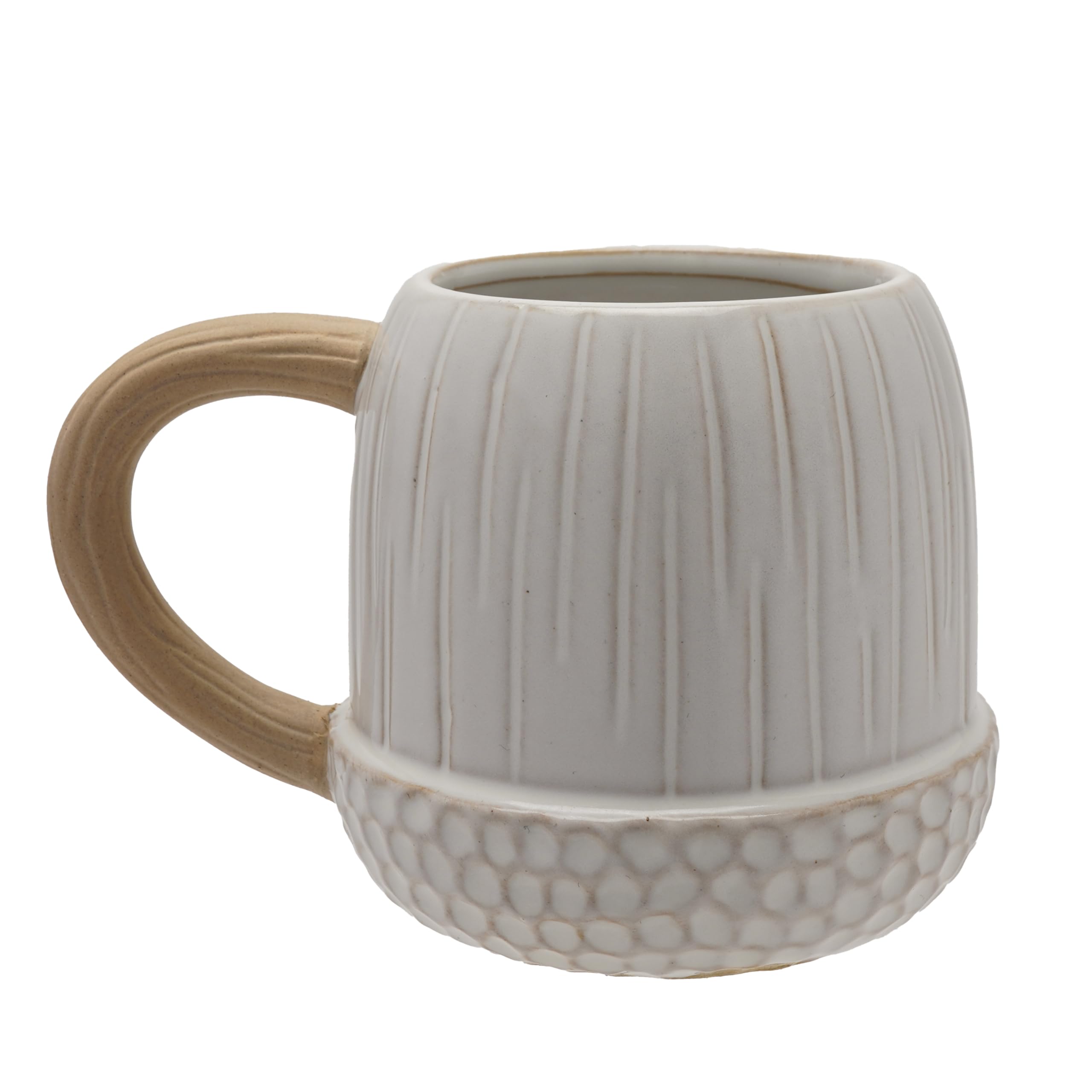 Widdop and Co Country Living - White Glazed Ceramic Acorn Cup Mug