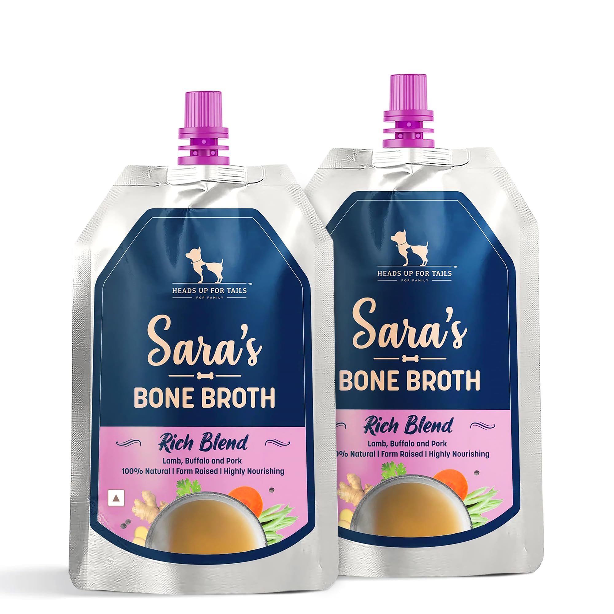 Heads Up For Tails Saras Rich Blend Bone Broth For Dogs |Pack Of 2| - 150 Ml Each, All Life Stages (B0C7L67L9S) Amazon Price History, Amazon Price Tracker