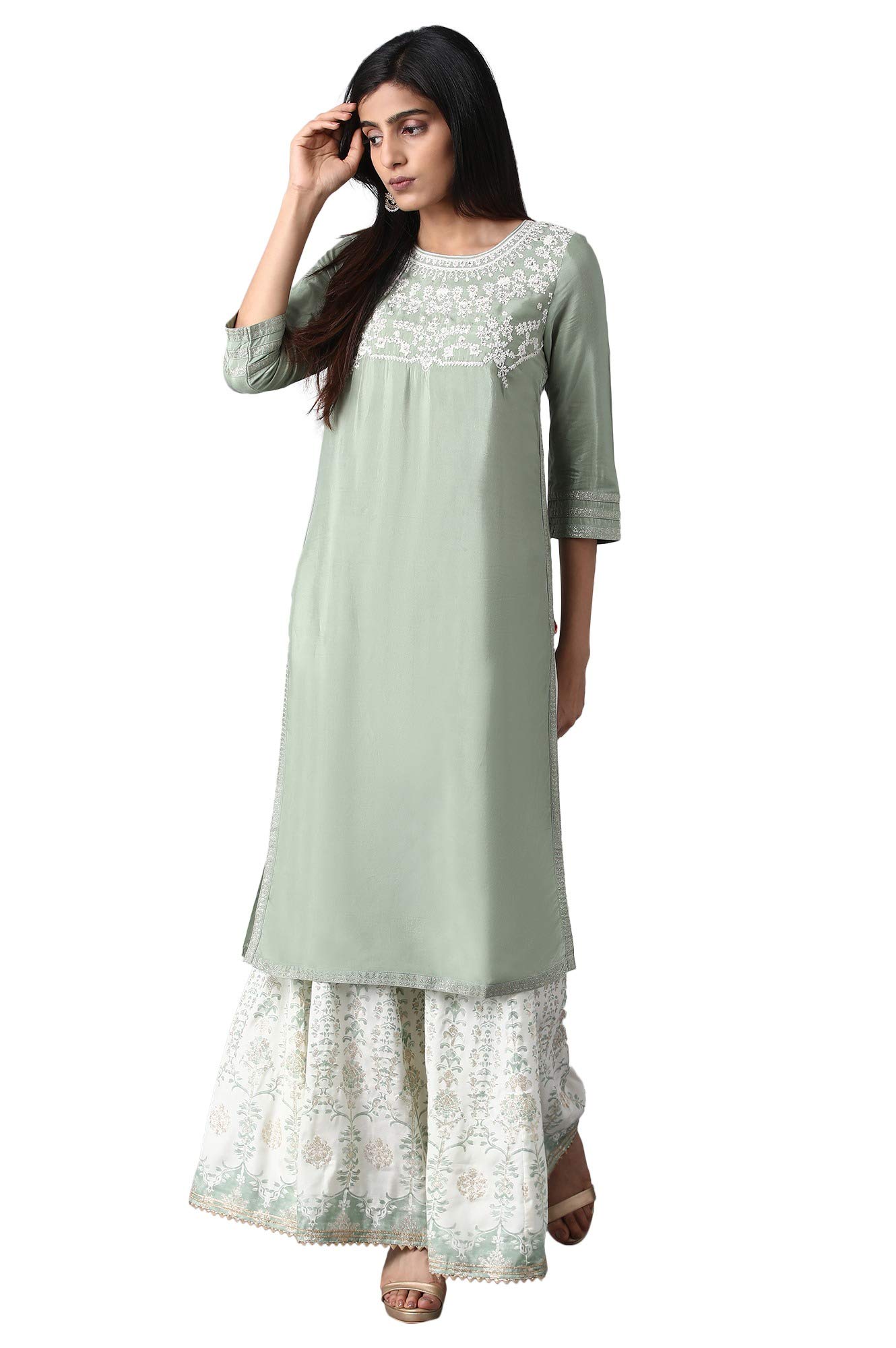 W for Woman Women's Viscose Regular Fit Casual Kurta