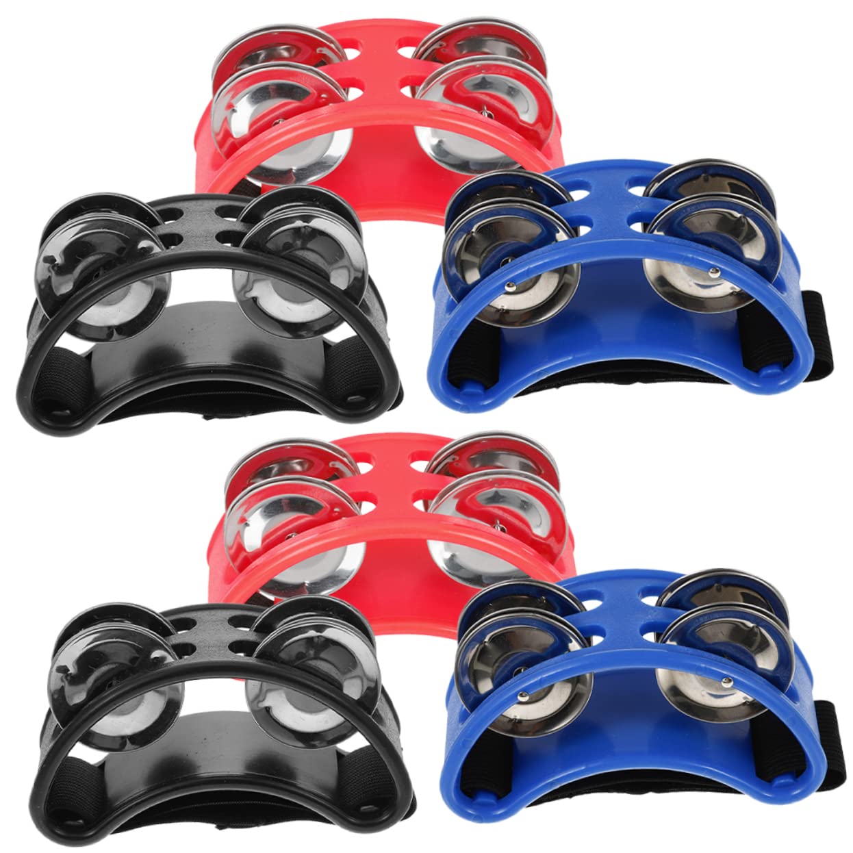 ERINGOGO 6pcs Boys and Girls Foot Tambourine Metal Jingle Bells for Music Education Toy