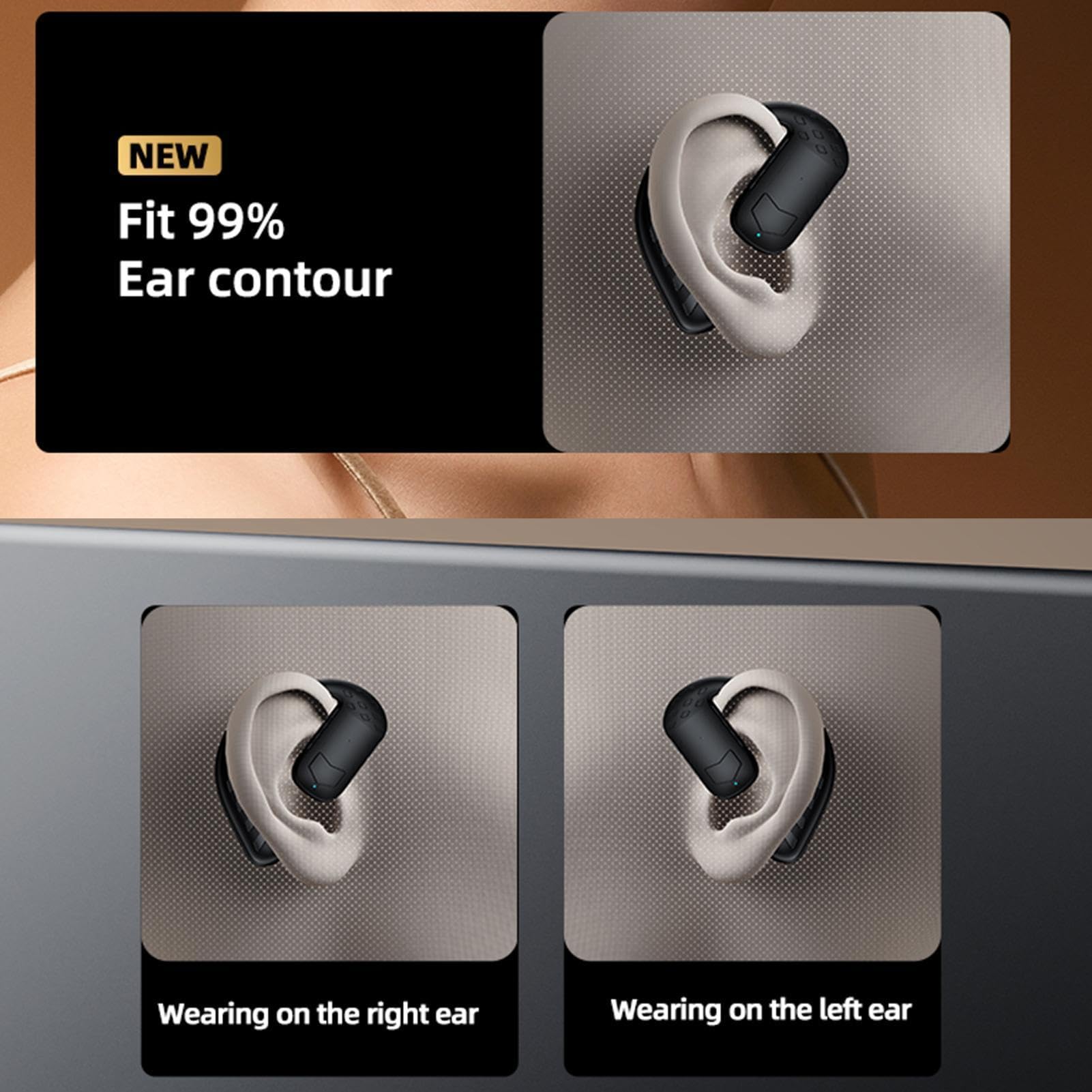 Casque sans fil à oreille unique - Casque confortable et sécurisé pour une communication mains libres