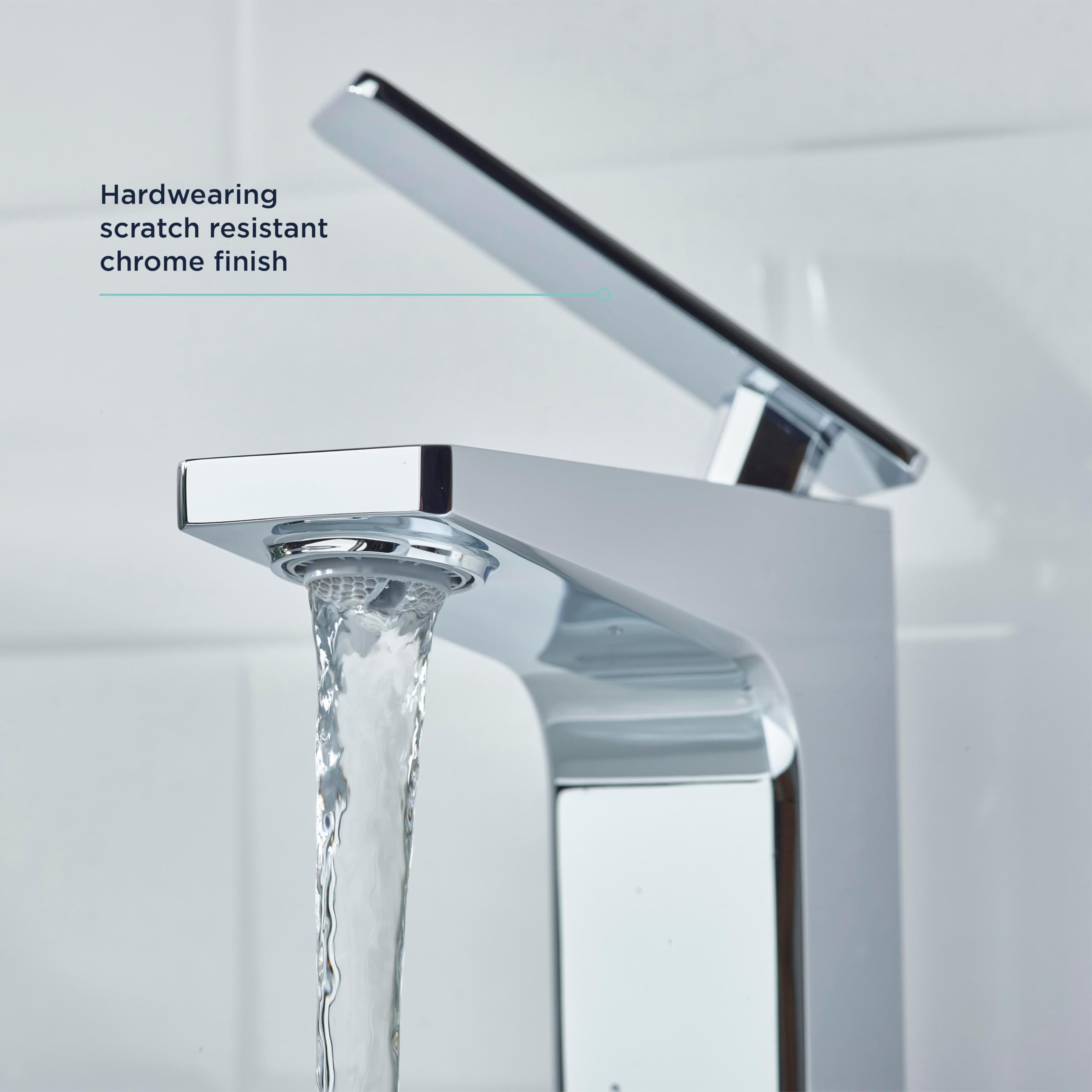 Delgado Eco Start bateria umywalkowa z zatrzaskowym chromem