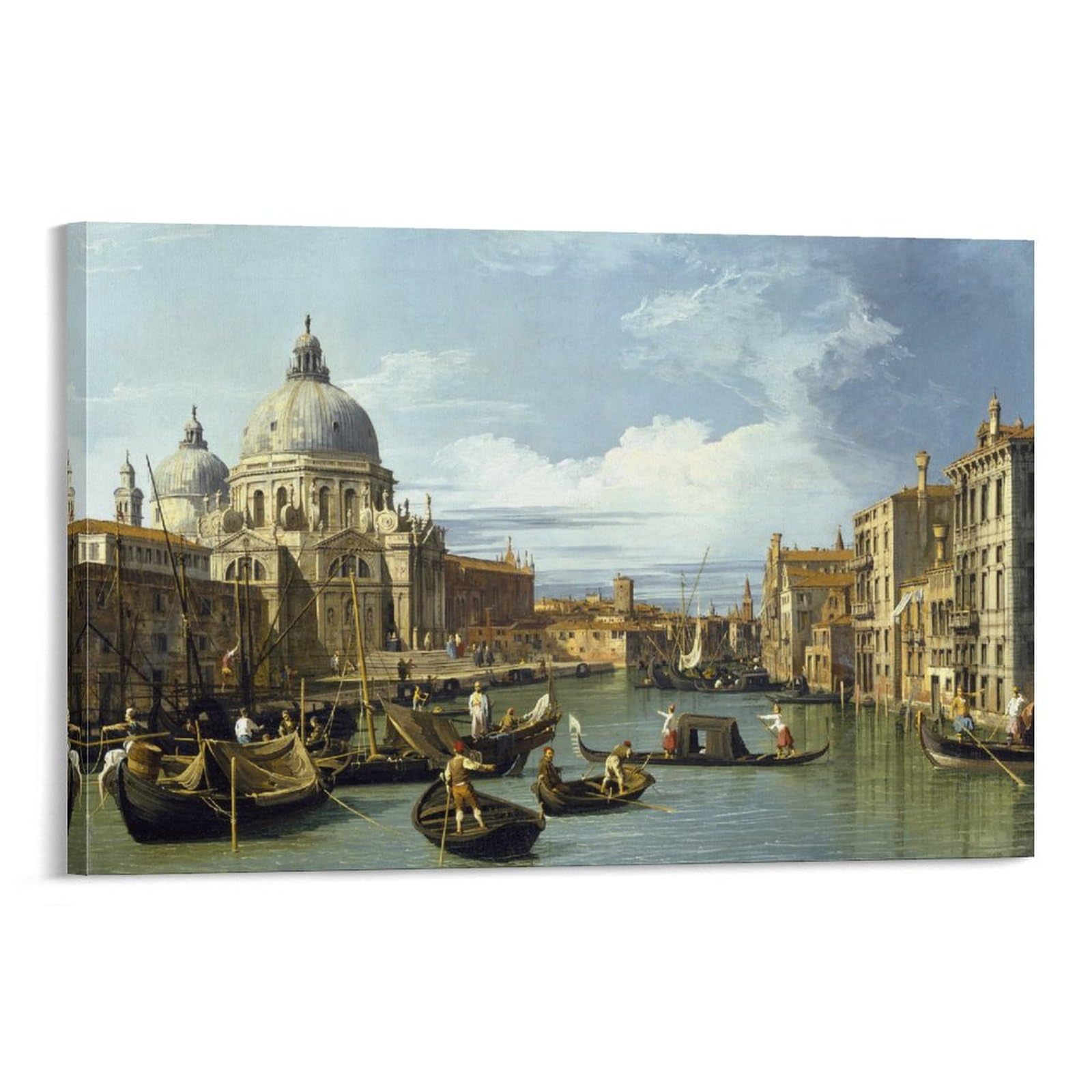 BACION Canaletto Oil Paintings Print, The Entrance to The Grand Canal Canvas Prints, Framed Wall Art for Bedroom & Living Room, Modern Home Decor Print