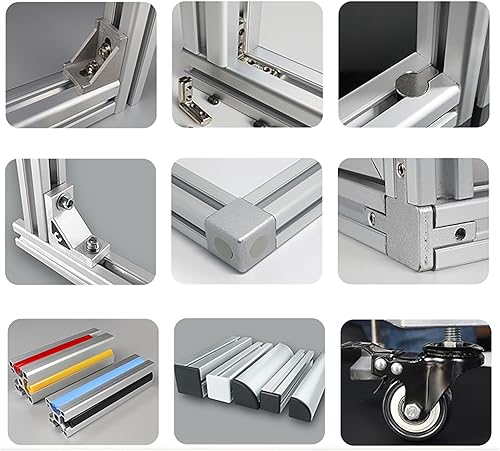 Miniatura 4 de Ranura en T de extrusión de aluminio 3060 de 5.512 in de largo, color negro, 1 paquete, perfil de aluminio extruido, ranura en T, serie 30, riel