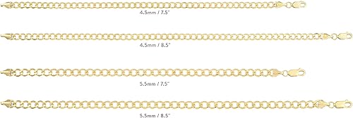 Miniatura 6 de Jewelry Atelier Colección de pulseras de cadena rellenas de oro Pulseras de cadena de eslabones cubanos de Miami con relleno de oro amarillo macizo