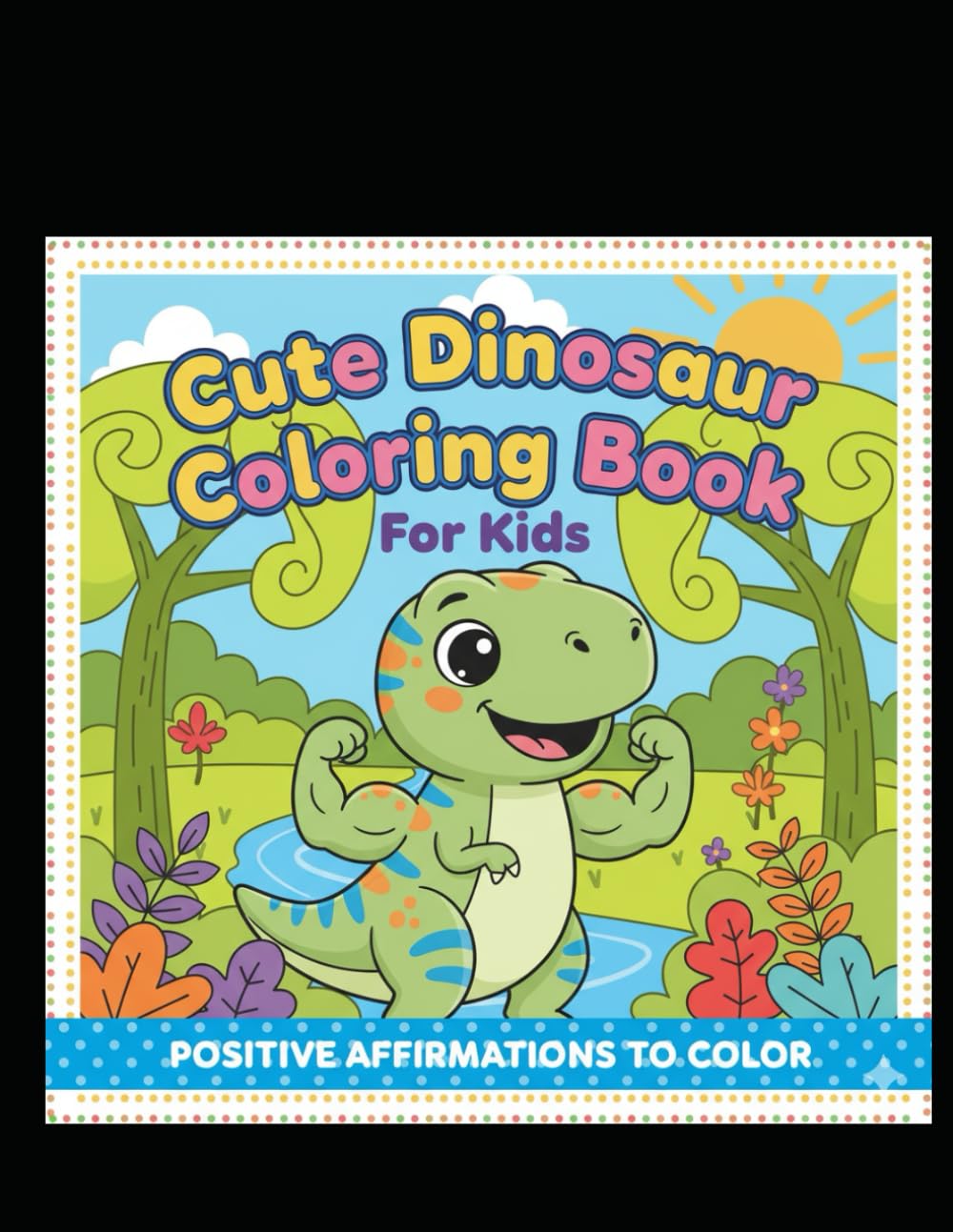 Cute Dinosaur Coloring Book for Kids: Positive Affirmations to Color