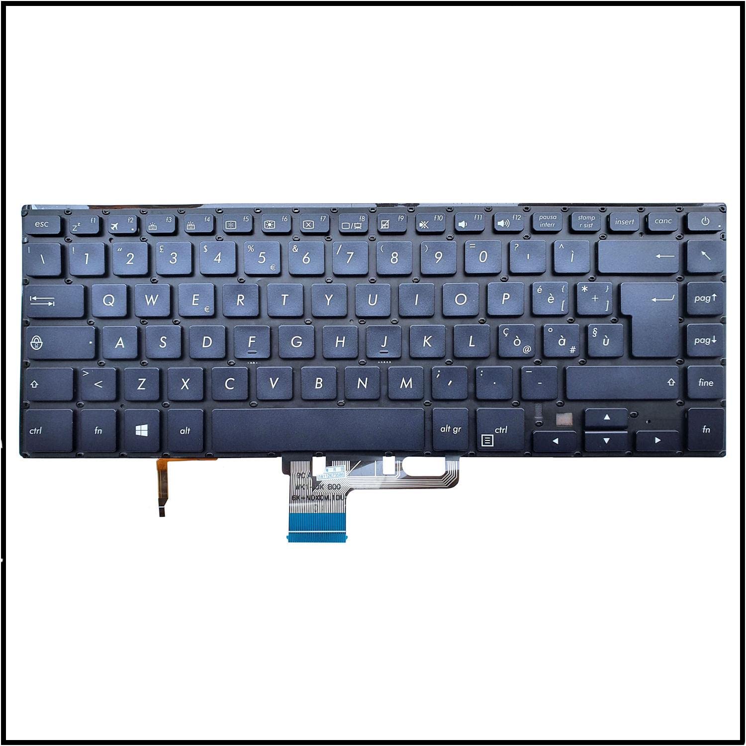 Generico Tastiera Italiana per ASUS ZENBOOK PRO 15 UX580 UX580GE Blu RETROILLUMINATA - 59,90