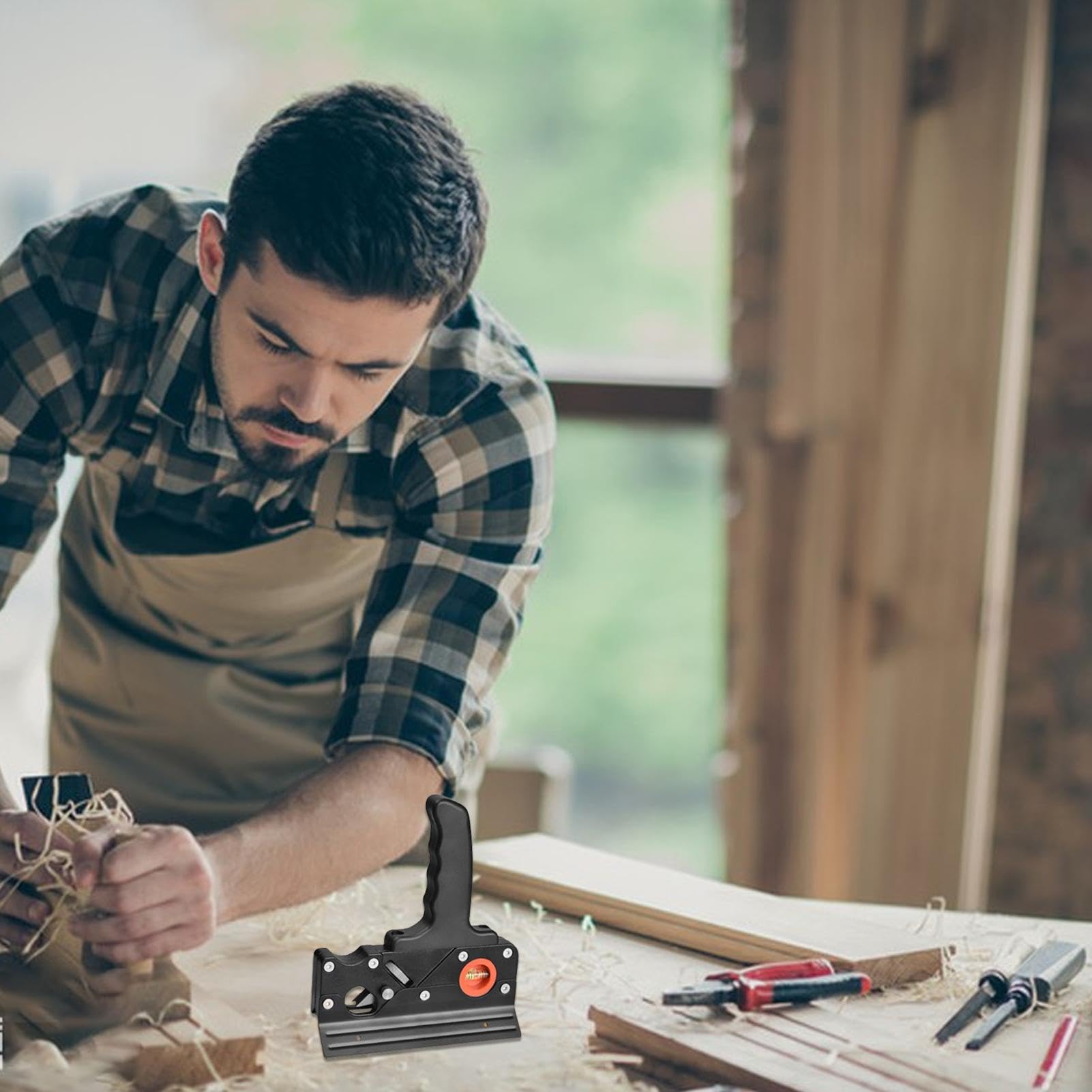 Contenitore per blocchi per la lavorazione del legno, contenitore per smussatura, pialla manuale, strumento per la lavorazione del legno, contenitore per smussatura manuale per la lavorazione del