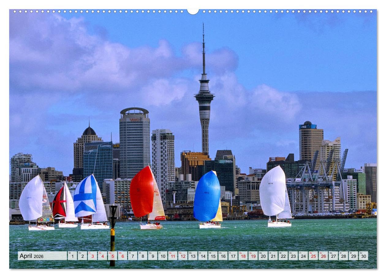Segeln - mit dem Wind (hochwertiger Premium Wandkalender 2026 DIN A2 quer), Kunstdruck in Hochglanz: Stimmungsvolle Bilder von Segeltörns rund um die Welt (CALVENDO Sport)