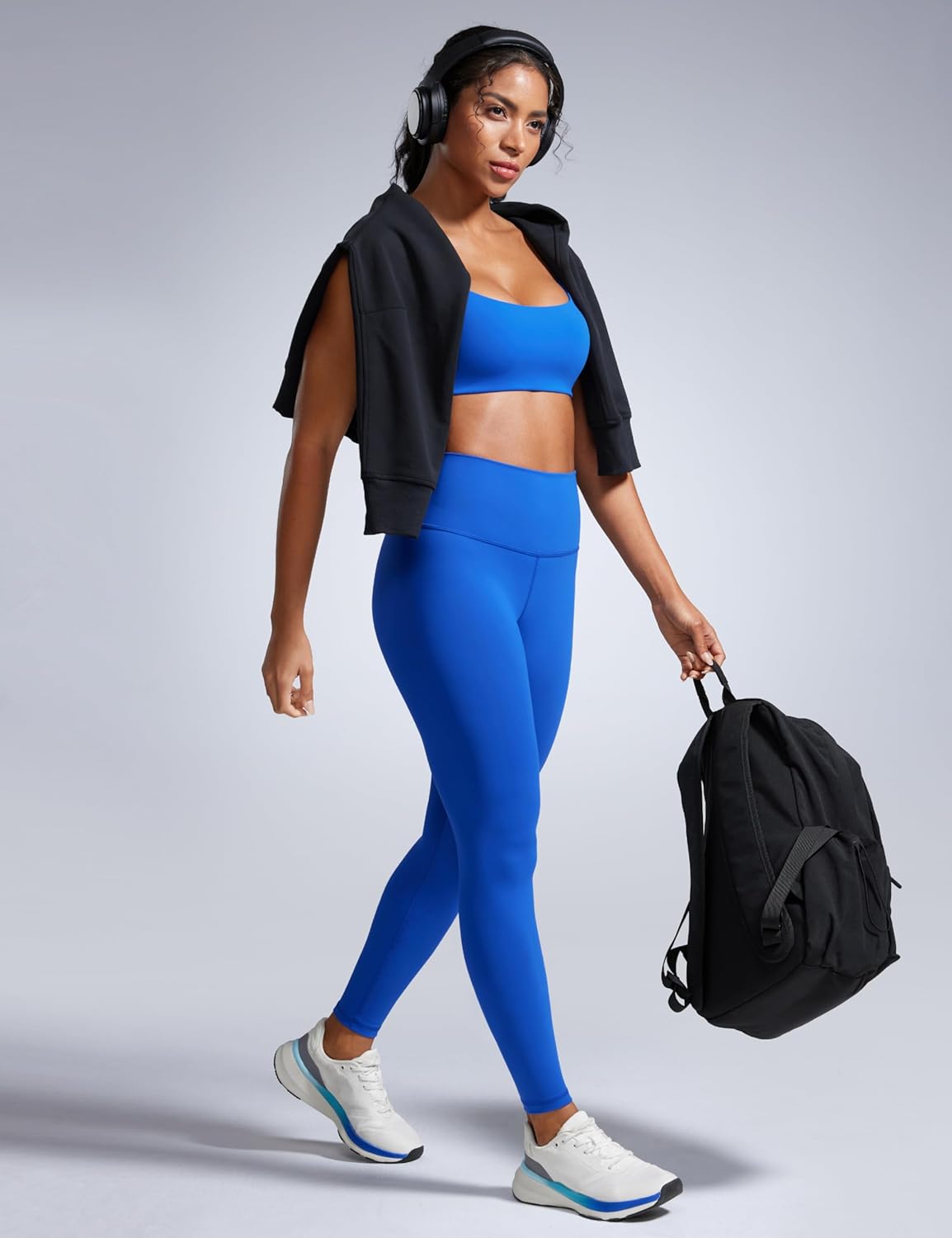 CRZ YOGA Butterbreeze Scoop Neck Sports Bras for Women - Spaghetti Straps Wireless Workout Padded Gym Cami Top - Image 3