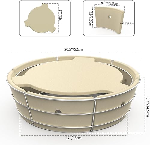 Miniatura 2 de onlyfire Cesta de ceniza de carbón de acero inoxidable, juego de cámara de combustión de carbón con deflector de calor para parrillas Weber de