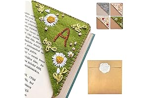 Personalized Hand Embroidered Corner Bookmark