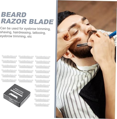 Miniatura 8 de Beavorty 300 pcs razor blade Platinum Coated Blades Body beard shavers for men rasuradoras para hombres Steel Face Cutter man Folding Surface