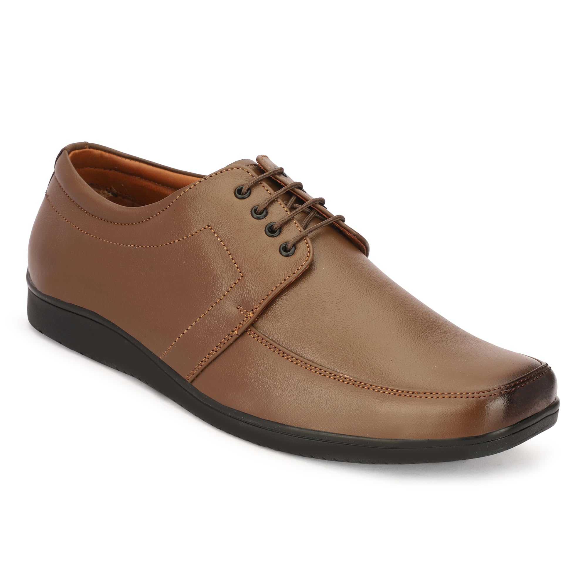 Leatherful Formal Lace-up Derby Shoes for Men | Full Grain Genuine Leather | PU Sole & Nappa Lining | Office | Party | Smart Casual-image-37