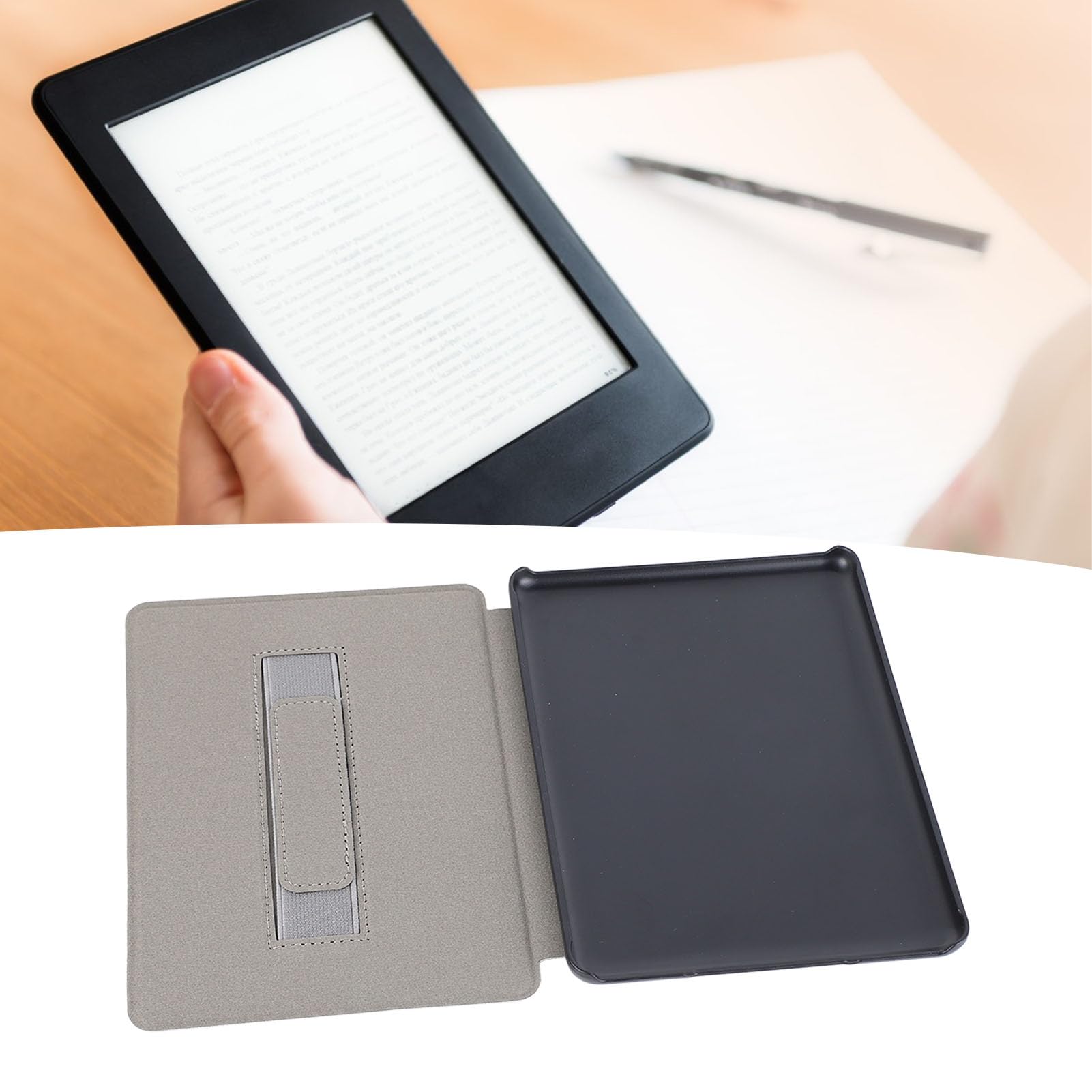 Funda para Lector de Libros Electrónicos de 6,8 Pulgadas para Kindle Paperwhite de 11.ª Generación, Protección Total, Ligera, Fácil de Transportar, (Grey)