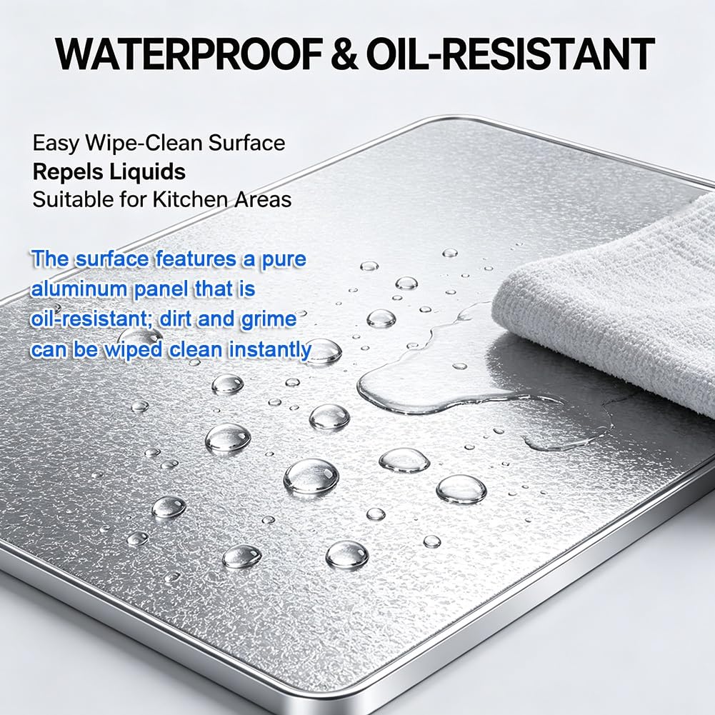 GZHERVICES Protector Contra Salpicaduras Y Escudo Térmico De Papel De - | Paquete De 1 Unidad Alta Densidad Ignífugo, Resistente Al Calor, Aislamiento Para Altas Temperaturas(Silver-A,60x70cm)