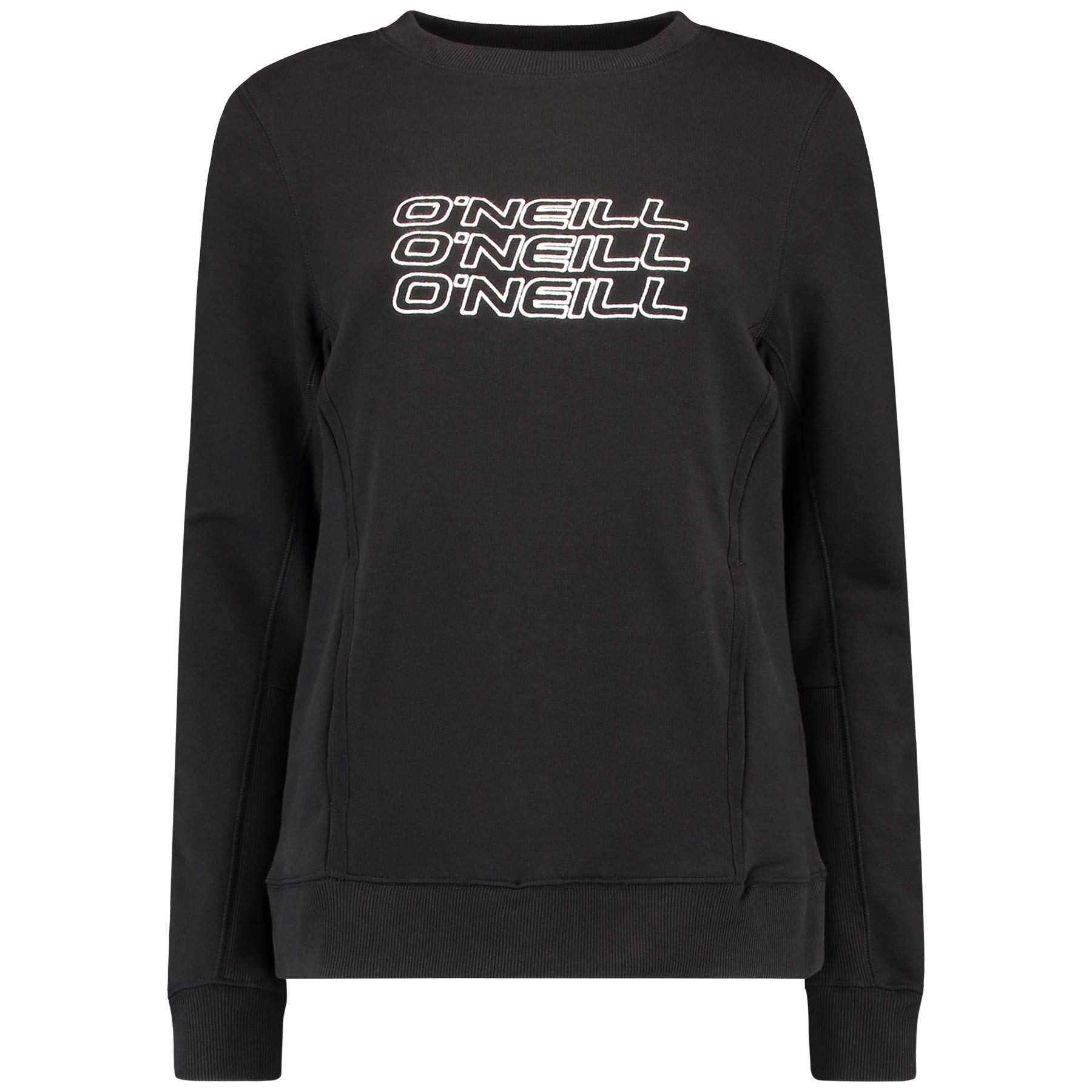 O'Neill Women's Triple stack crew Sweatshirt, Black out, XL