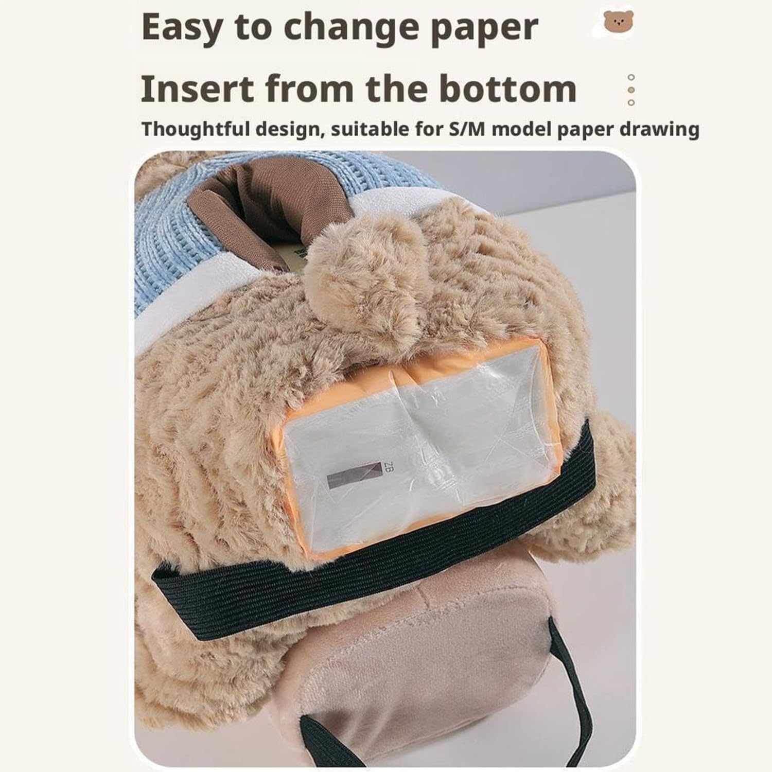 Porta Fazzoletti Per Auto,Organizer A Forma Di Orsetto Peluche,Morbidi