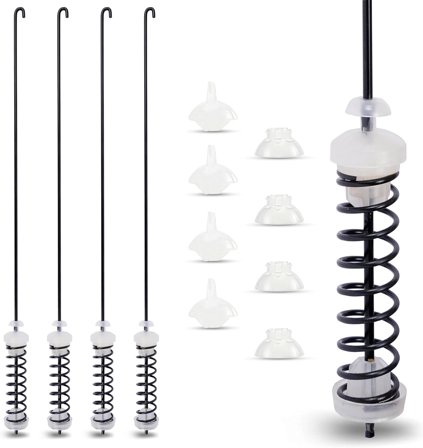 Sets 4Pcs W10780045 NTW4516FW3 NTW4516FW1 NTW4516FW2 NTW4605EW0 NTW4516FW0 Washer Suspension Rod Kit (26.7in) Replaces For Amana Kenmore Whirlpool WTW4800BQ1 WTW4816FW1 WTW4816FW2